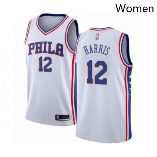 Womens Philadelphia 76ers 12 Tobias Harris Swingman White Basketball Jersey Association Edition